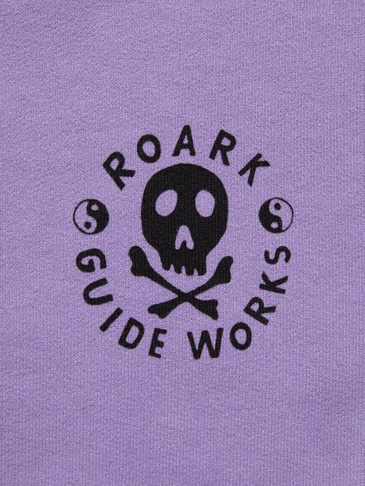 ROARK REVIVAL "GUIDE WORKS" TIE DYE P/O HOODED SWEAT / Purple haze shibori