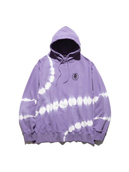 ROARK REVIVAL "GUIDE WORKS" TIE DYE P/O HOODED SWEAT / Purple haze shibori