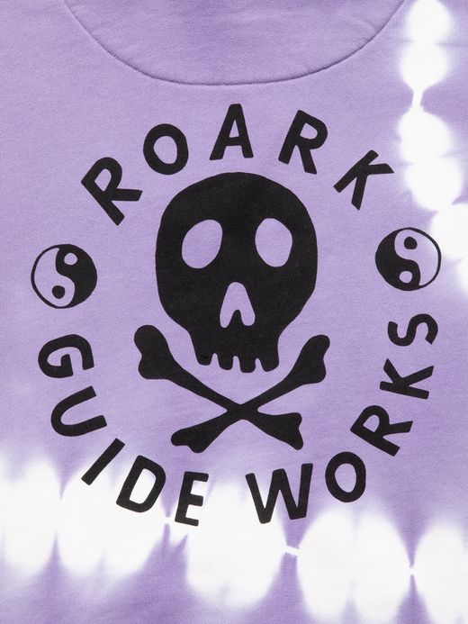 ROARK REVIVAL "GUIDE WORKS" TIE DYE P/O HOODED SWEAT / Purple haze shibori