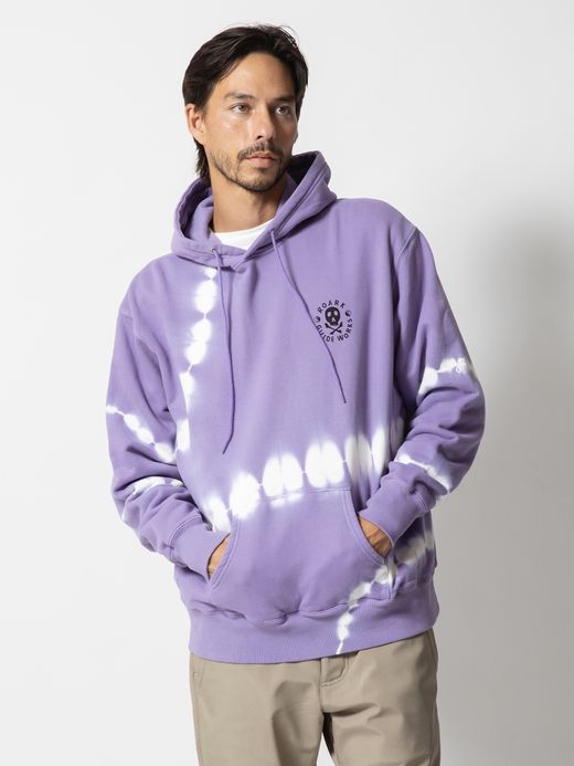 ROARK REVIVAL "GUIDE WORKS" TIE DYE P/O HOODED SWEAT / Purple haze shibori