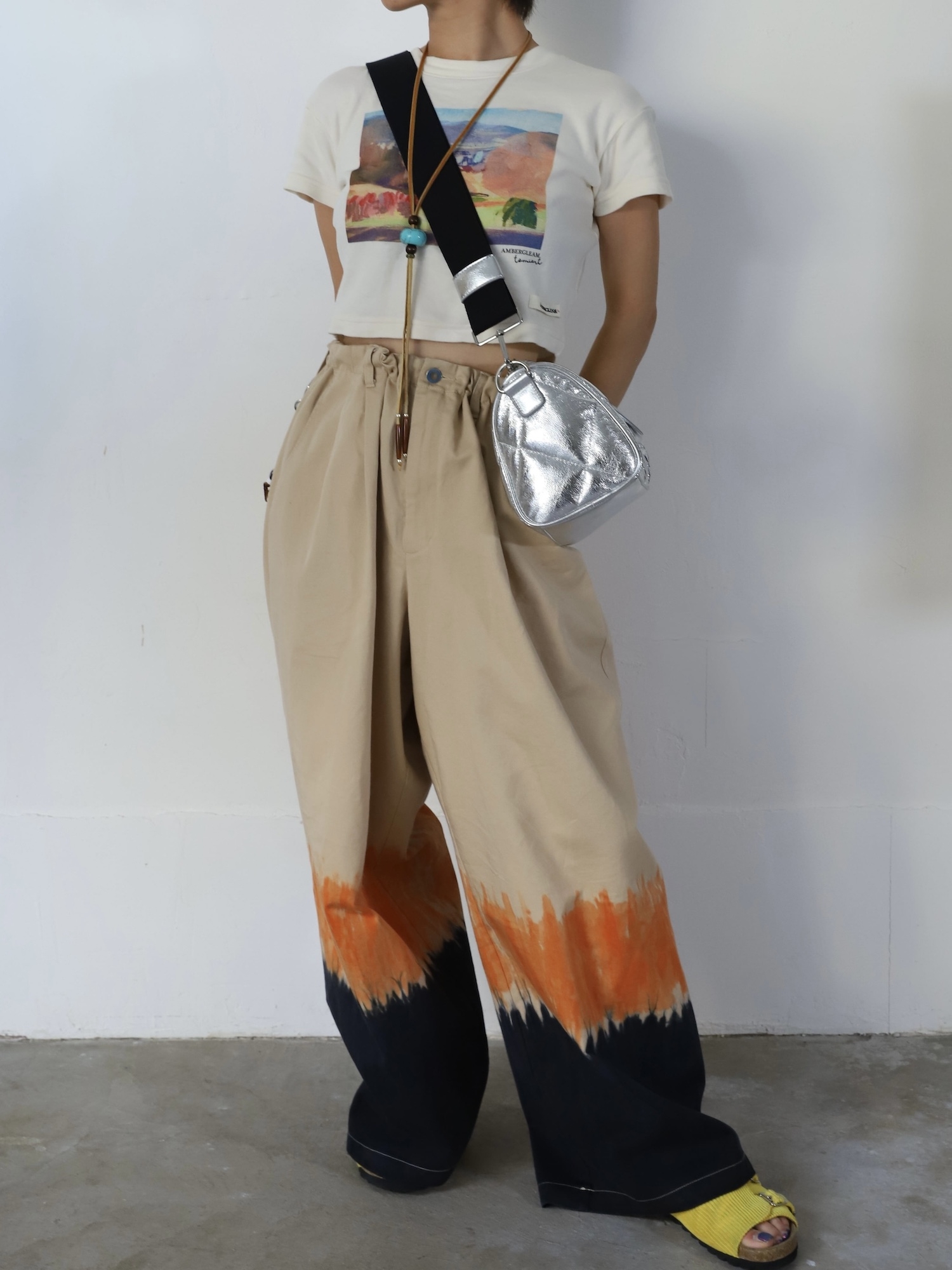 AMBERGLEAM MINI BOSTON QUILTING LEATHER BAG / Silver | FLATBUSH