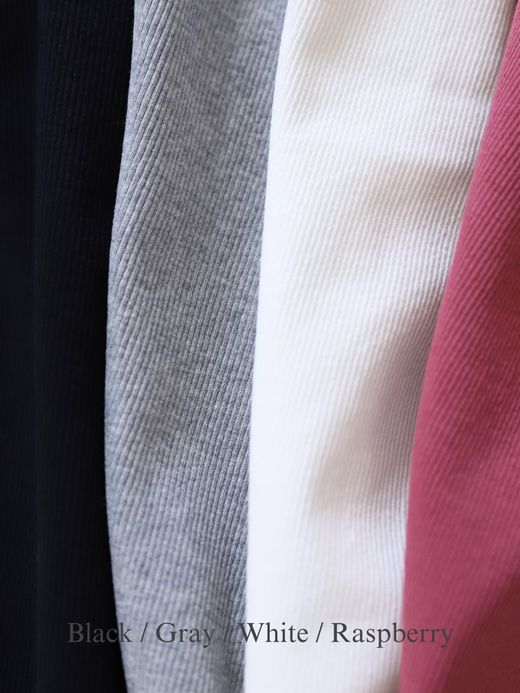 AMBERGLEAM HIGH STRETCH RIB LONG SLEEVE / 4colors