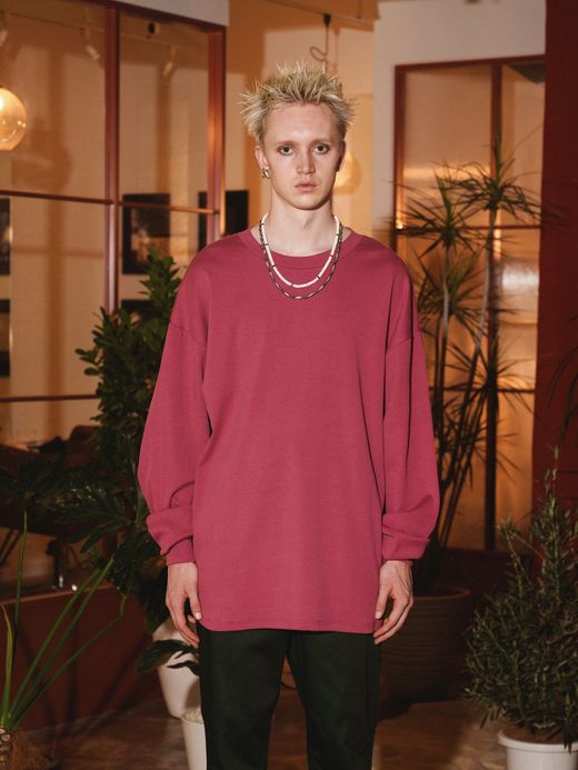 AMBERGLEAM HIGH STRETCH RIB LONG SLEEVE / 4colors