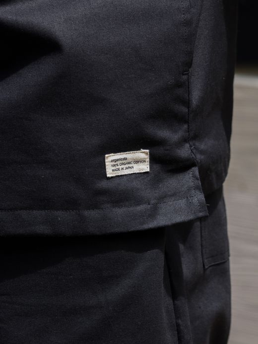 organicsta ORGANIC COTTON ALOHA SHIRT / Black