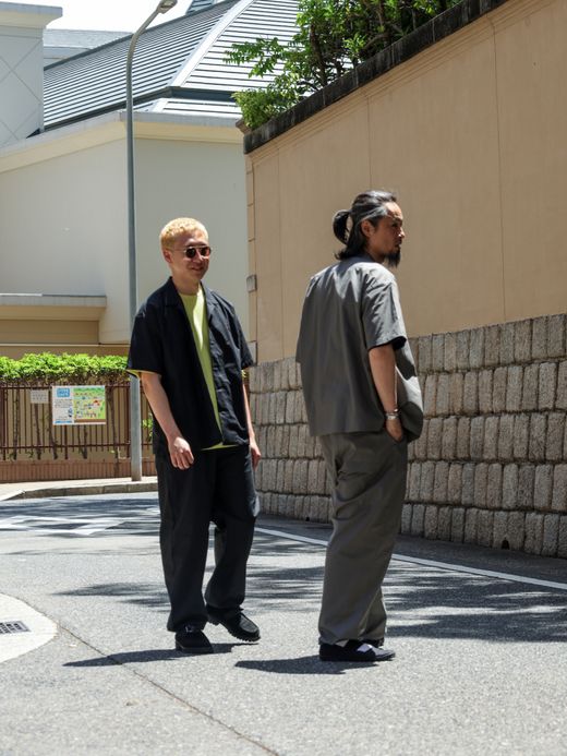 organicsta ORGANIC COTTON ALOHA SHIRT / Black