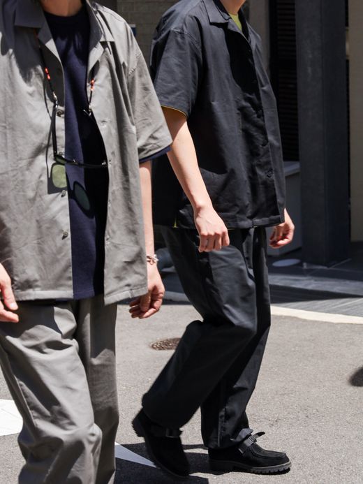 organicsta ORGANIC COTTON ALOHA SHIRT / Black