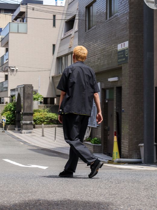 organicsta ORGANIC COTTON ALOHA SHIRT / Black