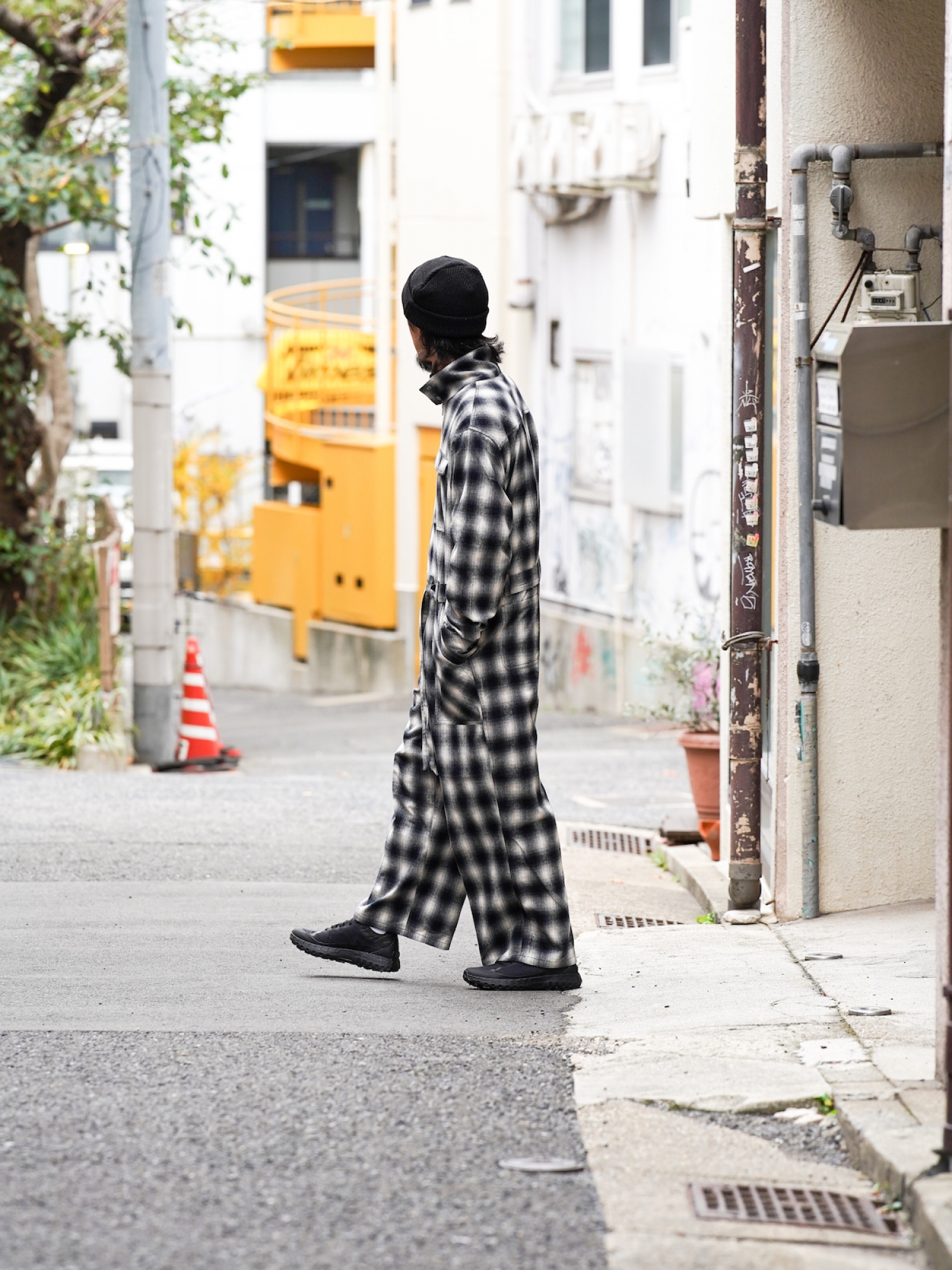 AMBERGLEAM FABRIC JUMPSUITS / 4colors | FLATBUSH（フラット
