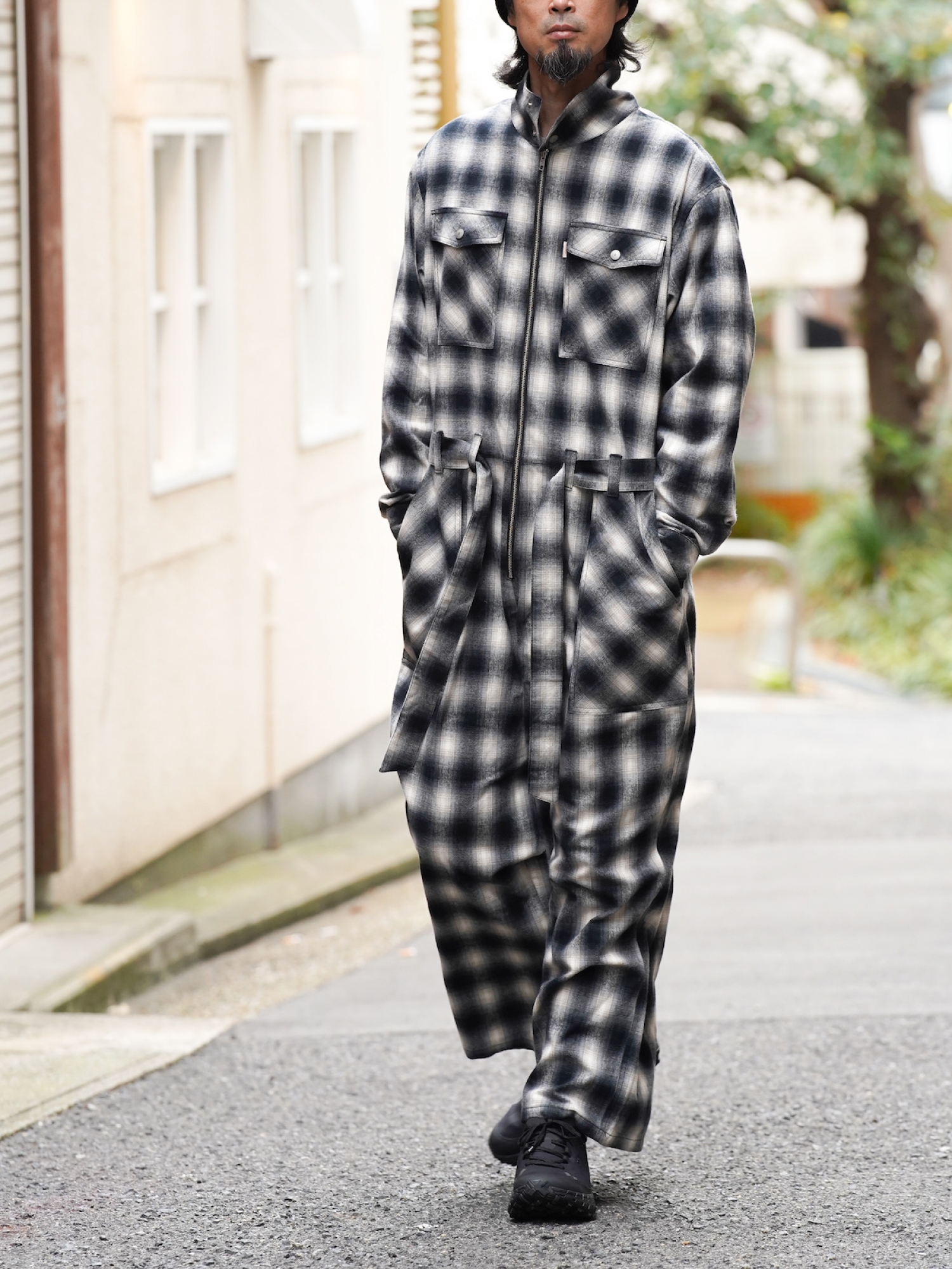 AMBERGLEAM FABRIC JUMPSUITS / 4colors | FLATBUSH（フラットブッシュ