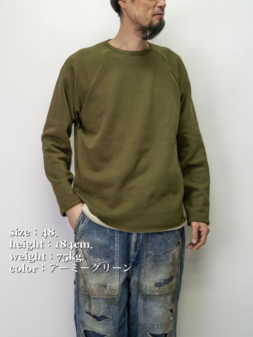 Spinner Bait ボンバーヒートラグランクルーL/S / アーミーグリーン