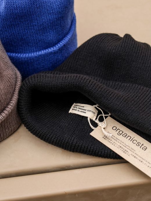 organicsta ORGANIC COTTON VERY SOFT ROLL BEANIE / 3colors