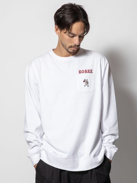ROARK REVIVAL "PEACE OUT" 9.3oz H/W L/S TEE / White