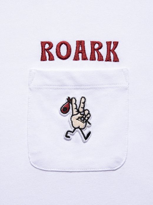 ROARK REVIVAL "PEACE OUT" 9.3oz H/W L/S TEE / White
