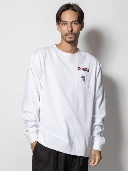 ROARK REVIVAL "PEACE OUT" 9.3oz H/W L/S TEE / White