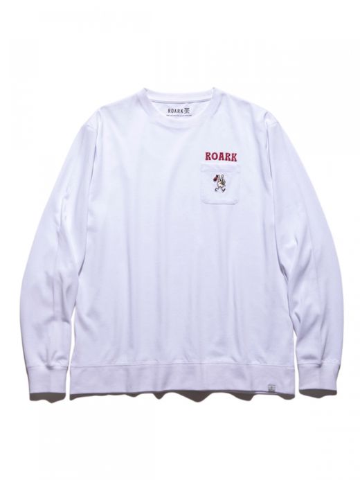 ROARK REVIVAL "PEACE OUT" 9.3oz H/W L/S TEE / White