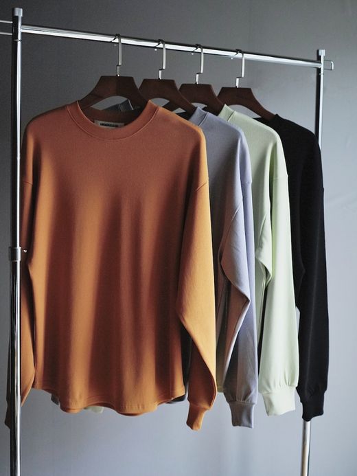 AMBERGLEAM RIB CUT LONG SLEEVE / Black