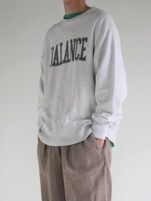 ANACHRONORM COLLEGE PRINT SIDE RIB SWEAT / Oatmeal