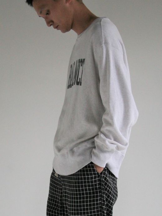 ANACHRONORM COLLEGE PRINT SIDE RIB SWEAT / Oatmeal