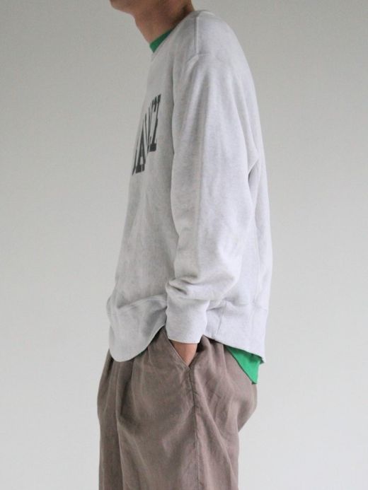 ANACHRONORM COLLEGE PRINT SIDE RIB SWEAT / Oatmeal