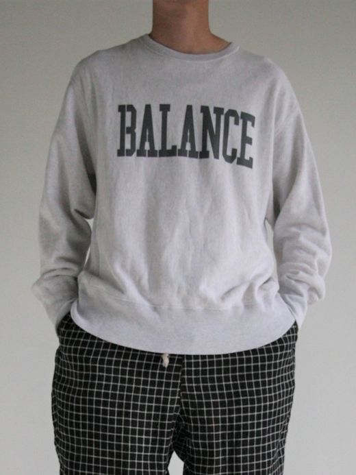 ANACHRONORM COLLEGE PRINT SIDE RIB SWEAT / Oatmeal