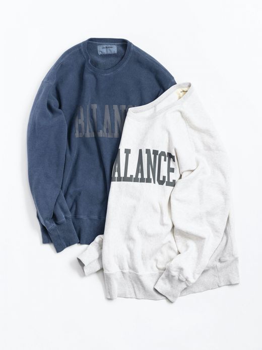 ANACHRONORM COLLEGE PRINT SIDE RIB SWEAT / Oatmeal