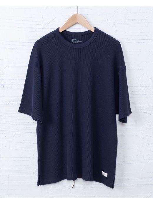 organicsta 8.8OZ ORGANIC COTTON THERMAL TEE / Navy