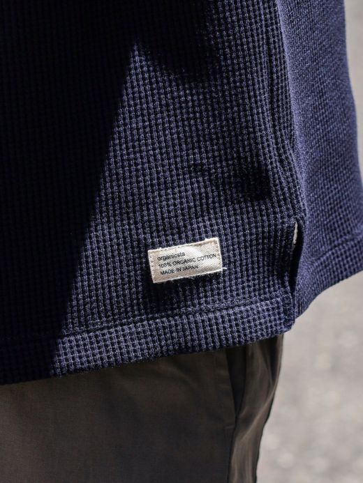 organicsta 8.8OZ ORGANIC COTTON THERMAL TEE / Navy