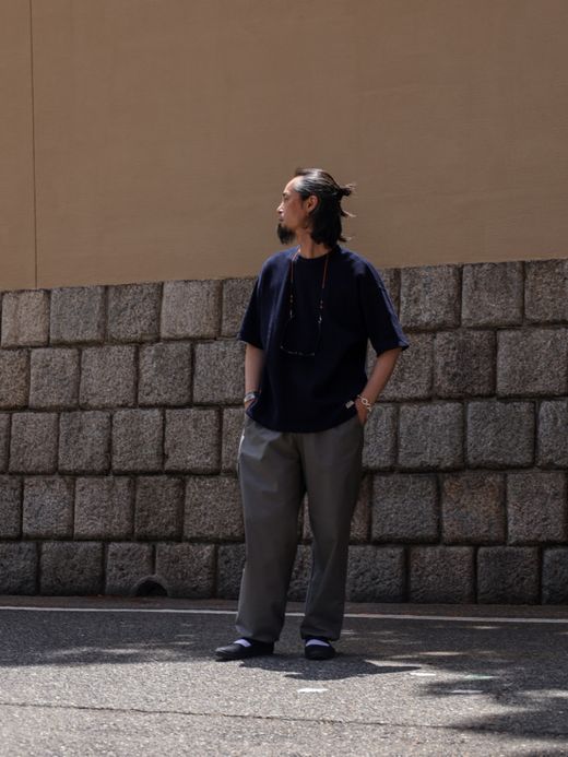 organicsta 8.8OZ ORGANIC COTTON THERMAL TEE / Navy