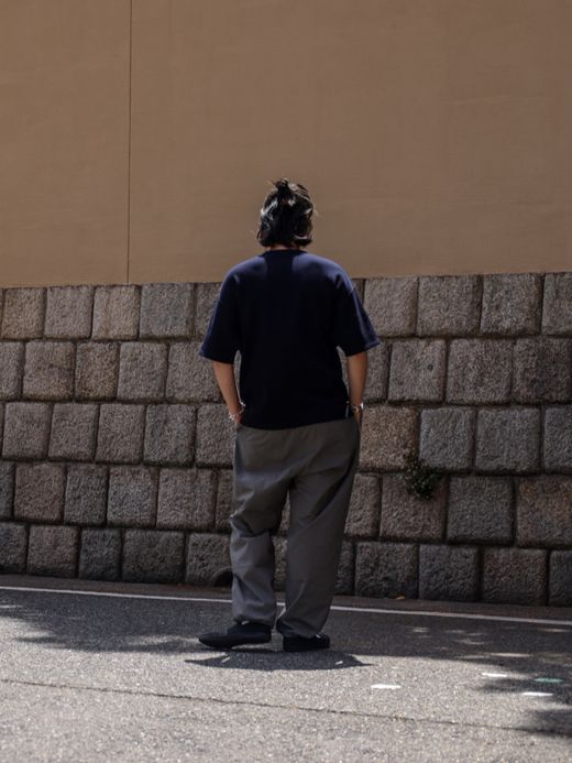 organicsta 8.8OZ ORGANIC COTTON THERMAL TEE / Navy