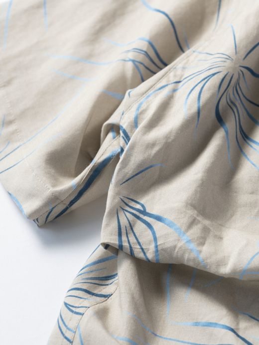 ANACHRONORM FIREWORKS S/S TUCK OPEN COLLAR SHIRT / Natural