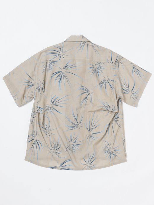 ANACHRONORM FIREWORKS S/S TUCK OPEN COLLAR SHIRT / Natural