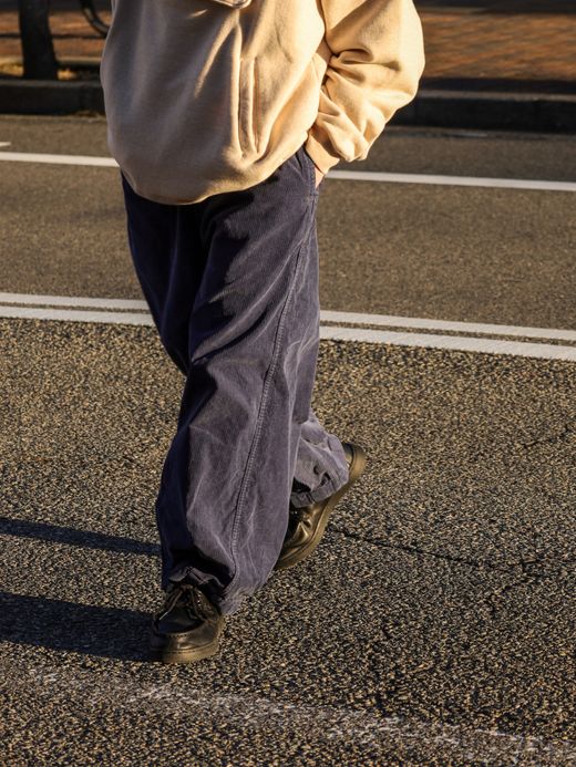 ANACHRONORM HEM TUCK EASY PANTS (CORDUROY) / Navy