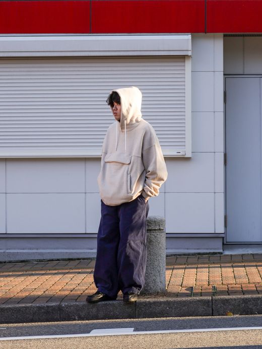 ANACHRONORM HEM TUCK EASY PANTS (CORDUROY) / Navy