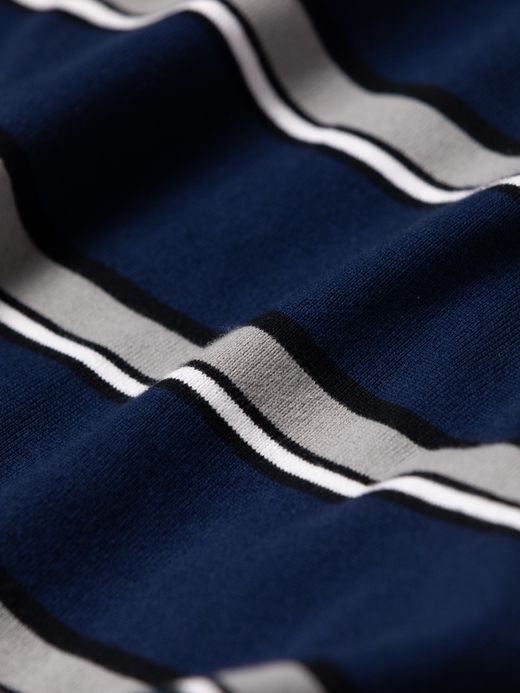 ANACHRONORM 90'S MULTI BORDER S/S T-S / Navy