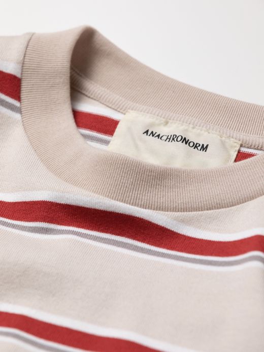 ANACHRONORM 90'S MULTI BORDER S/S T-S / Beige