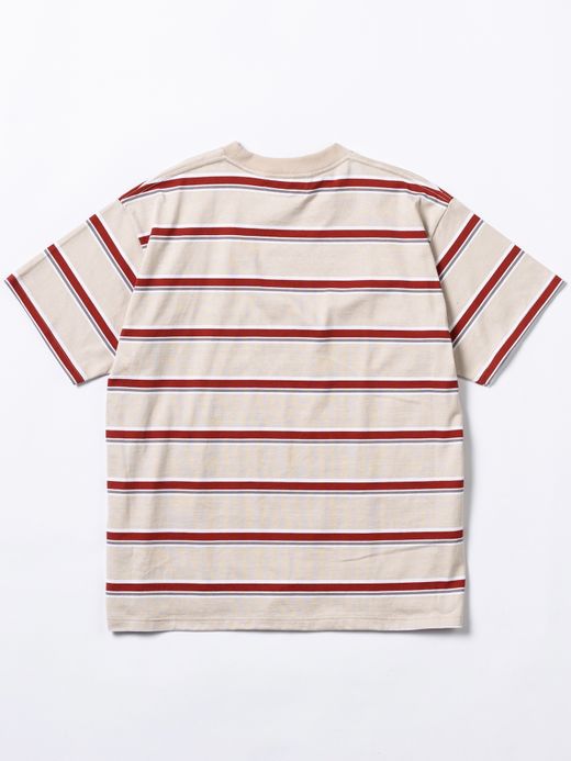 ANACHRONORM 90'S MULTI BORDER S/S T-S / Beige