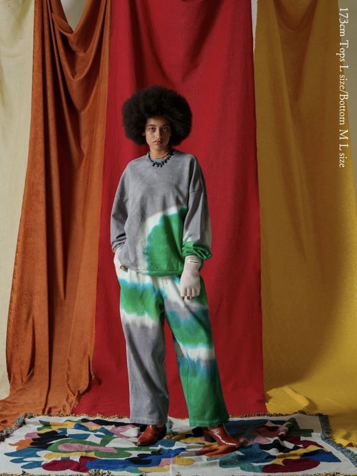 AMBERGLEAM TIE DYE PILE PANTS / Mix