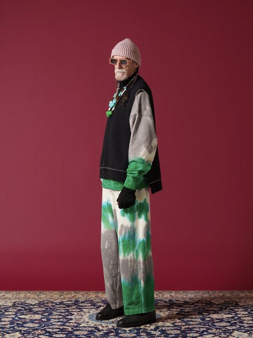 AMBERGLEAM TIE DYE PILE PANTS / Mix