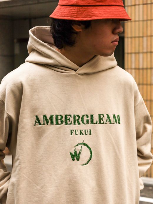 AMBERGLEAM FUKUI SWEAT HOODIE / Ash white