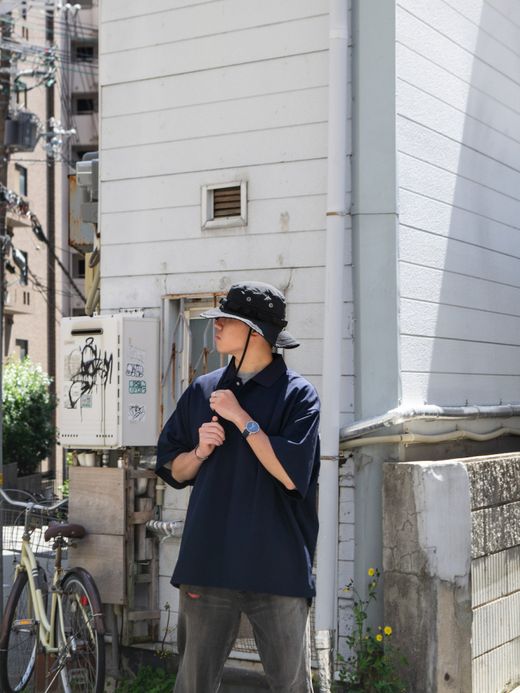 S.F.C BIG SS POLO / Navy