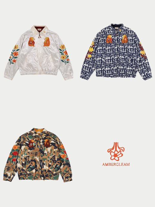AMBERGLEAM FABRIC EMBROIDERED JUMPER / 3colors