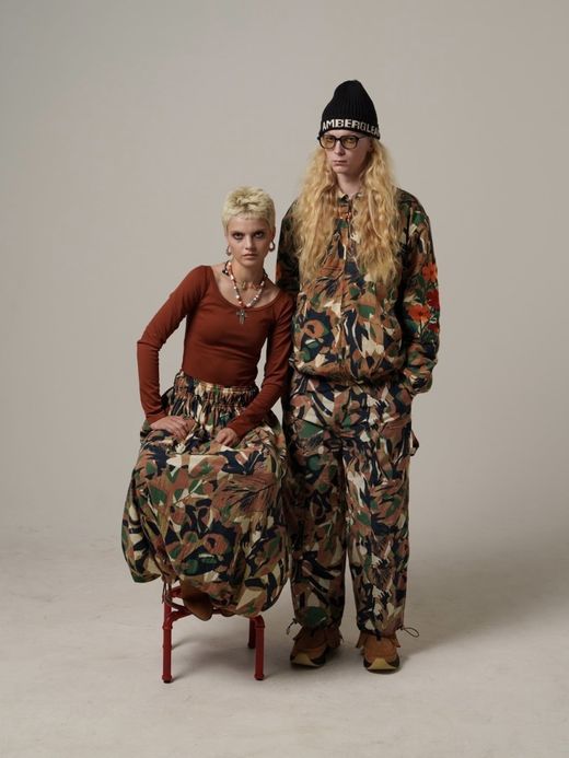 AMBERGLEAM FABRIC EMBROIDERED JUMPER / 3colors