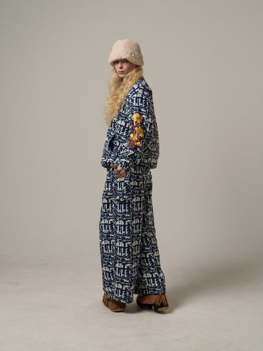 AMBERGLEAM FABRIC EMBROIDERED JUMPER / 3colors