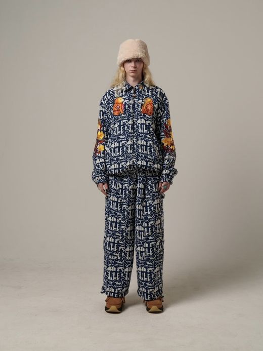 AMBERGLEAM FABRIC EMBROIDERED JUMPER / 3colors