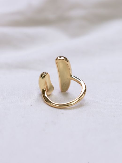 ing ASYMMETRY GOLD 18k PLATED RING / Gold