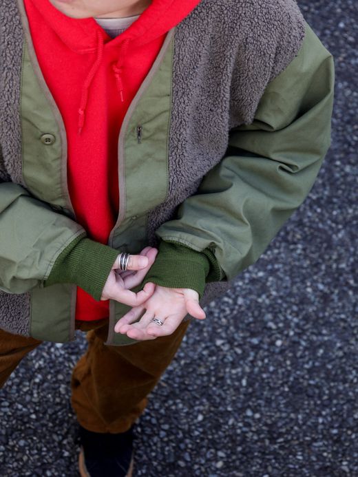 ANACHRONORM BOA NO-COLLAR JACKET Ⅱ / Olive