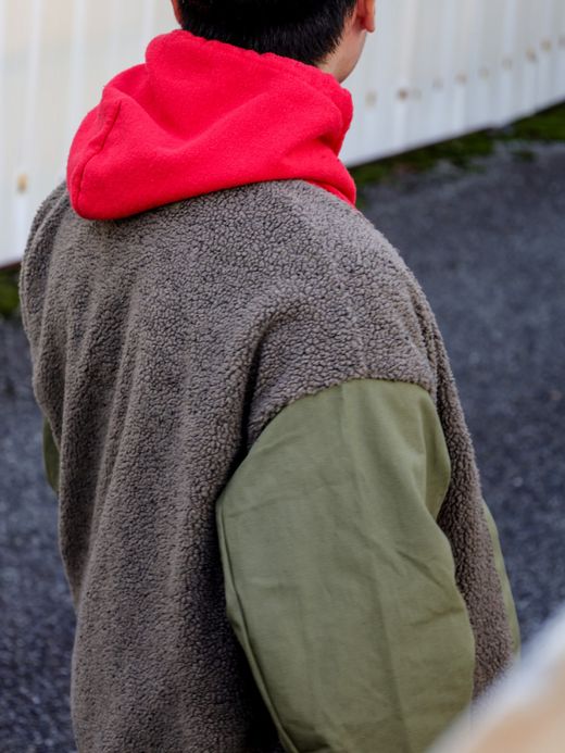 ANACHRONORM BOA NO-COLLAR JACKET Ⅱ / Olive