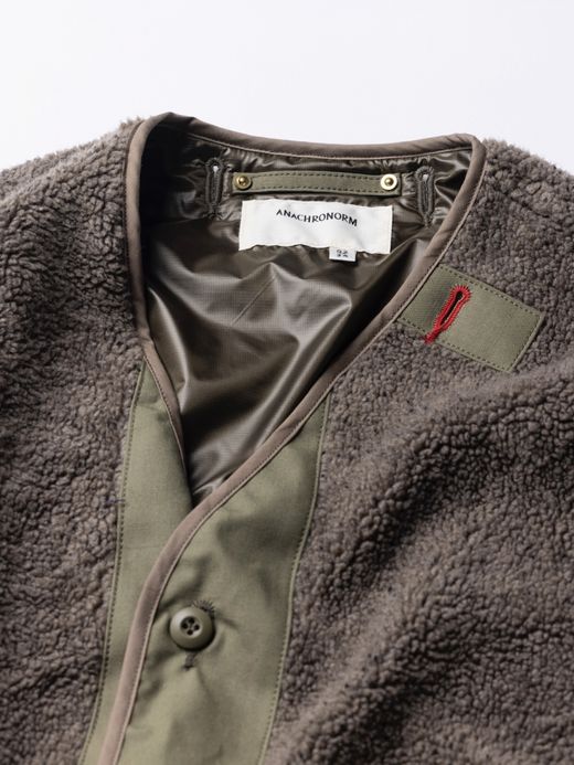 ANACHRONORM BOA NO-COLLAR JACKET Ⅱ / Olive