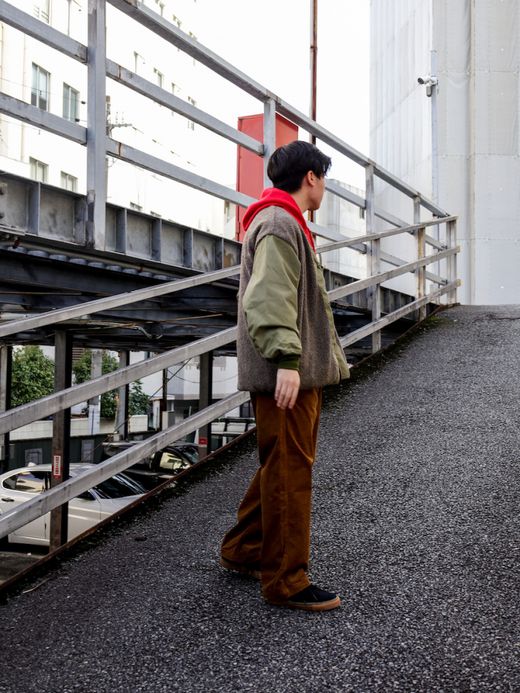 ANACHRONORM BOA NO-COLLAR JACKET Ⅱ / Olive