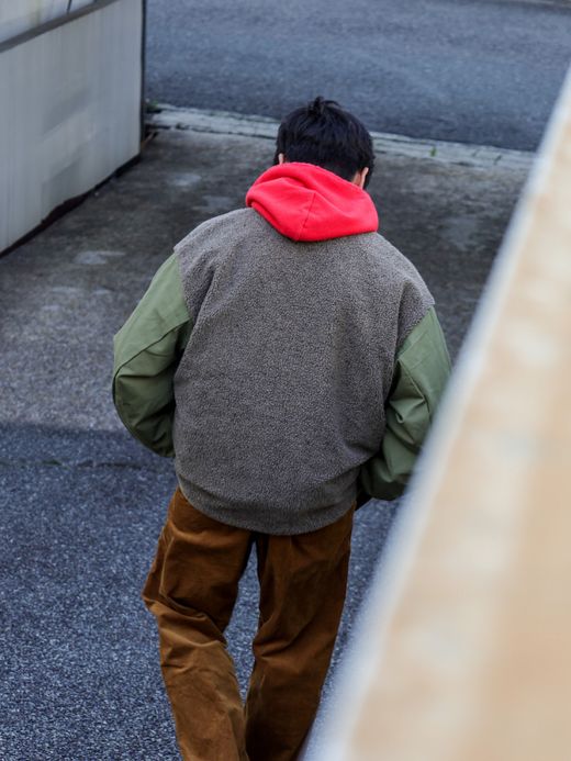 ANACHRONORM BOA NO-COLLAR JACKET Ⅱ / Olive